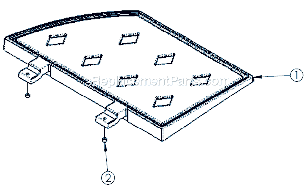 Assy Side Table Diagram and Parts List for TX3  Barranca Diamond Tile Saw